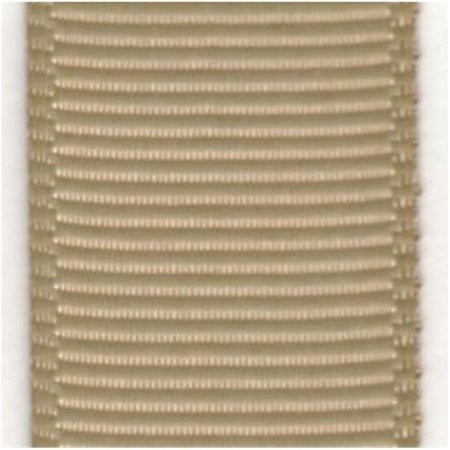 PAPILION Papilion R074200160841100Y .63 in. Grosgrain Ribbon 100 Yards - Khaki R074200160841100Y